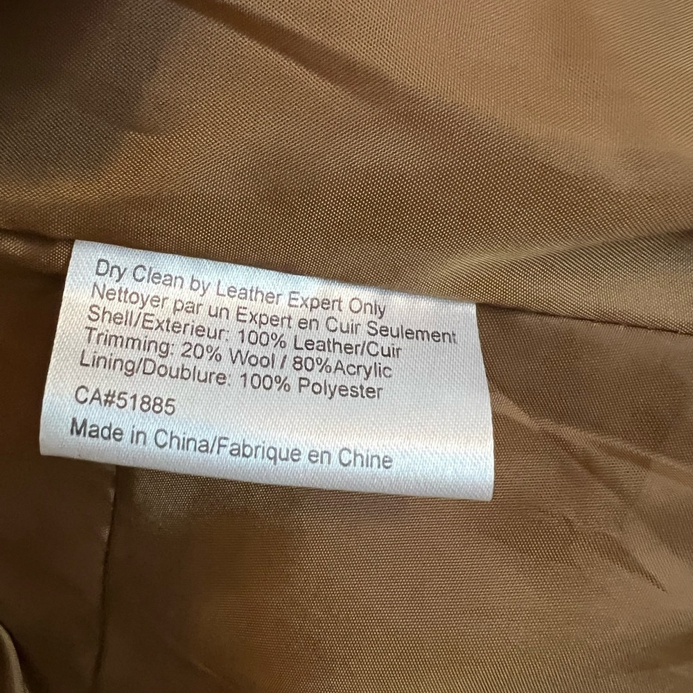 Bod & Christensen Tan Brown Suede Leather Draped Open Front Jacket Womens Large - Picture 6 of 6